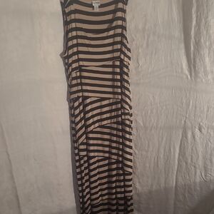 Kate & Mallory Black and Cream Asymmetrical Dress